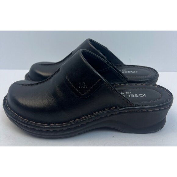 Josef Seibel Womens Black Leather Clog Carole (56308) EU 37 US 6-6.5 - Picture 7 of 12